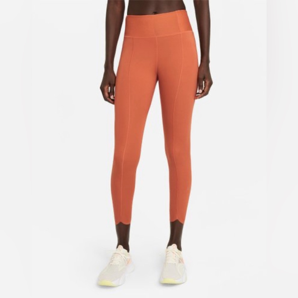 Nike The Nike One Luxe Tight Fit Crop Length Orange